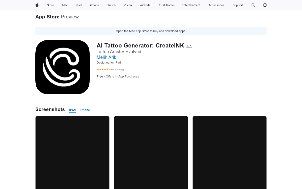 CreateINK: AI Tattoo Generator