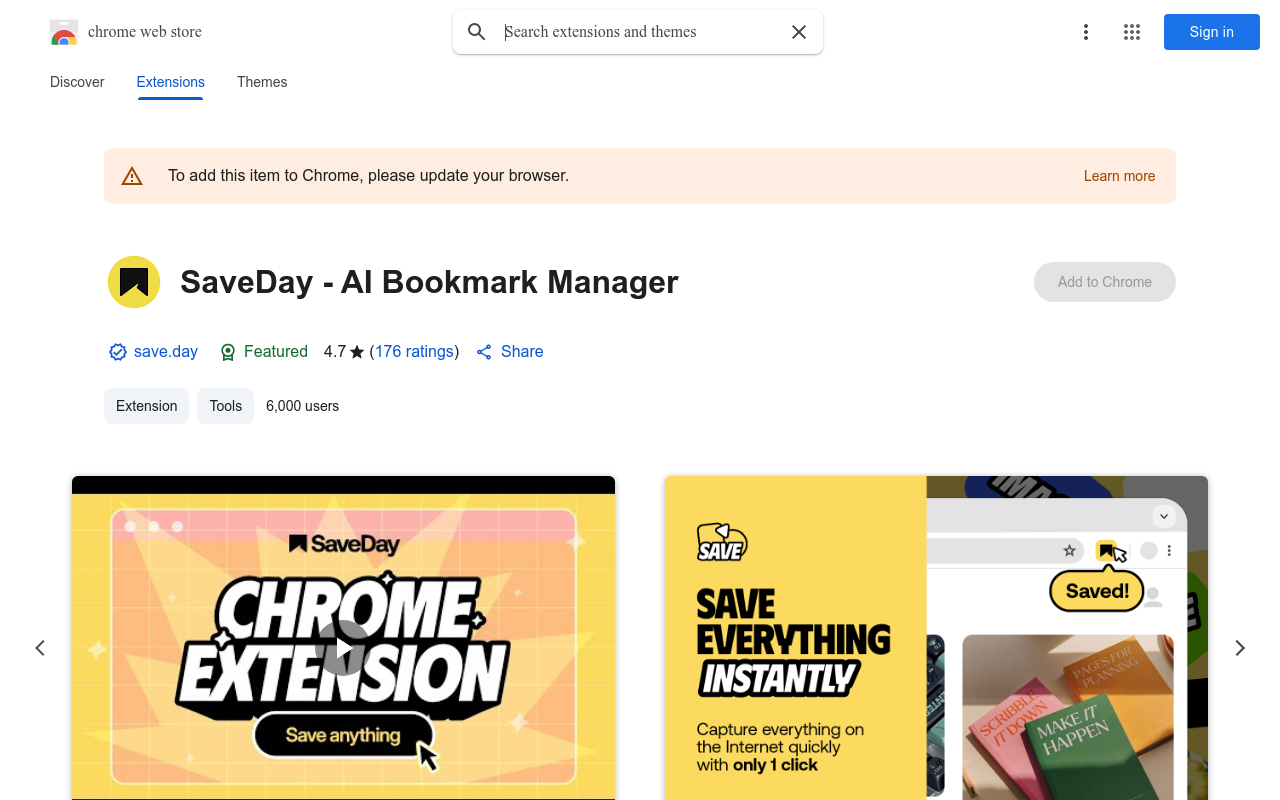 SaveDay - AI Bookmark Manager & Web Highlight