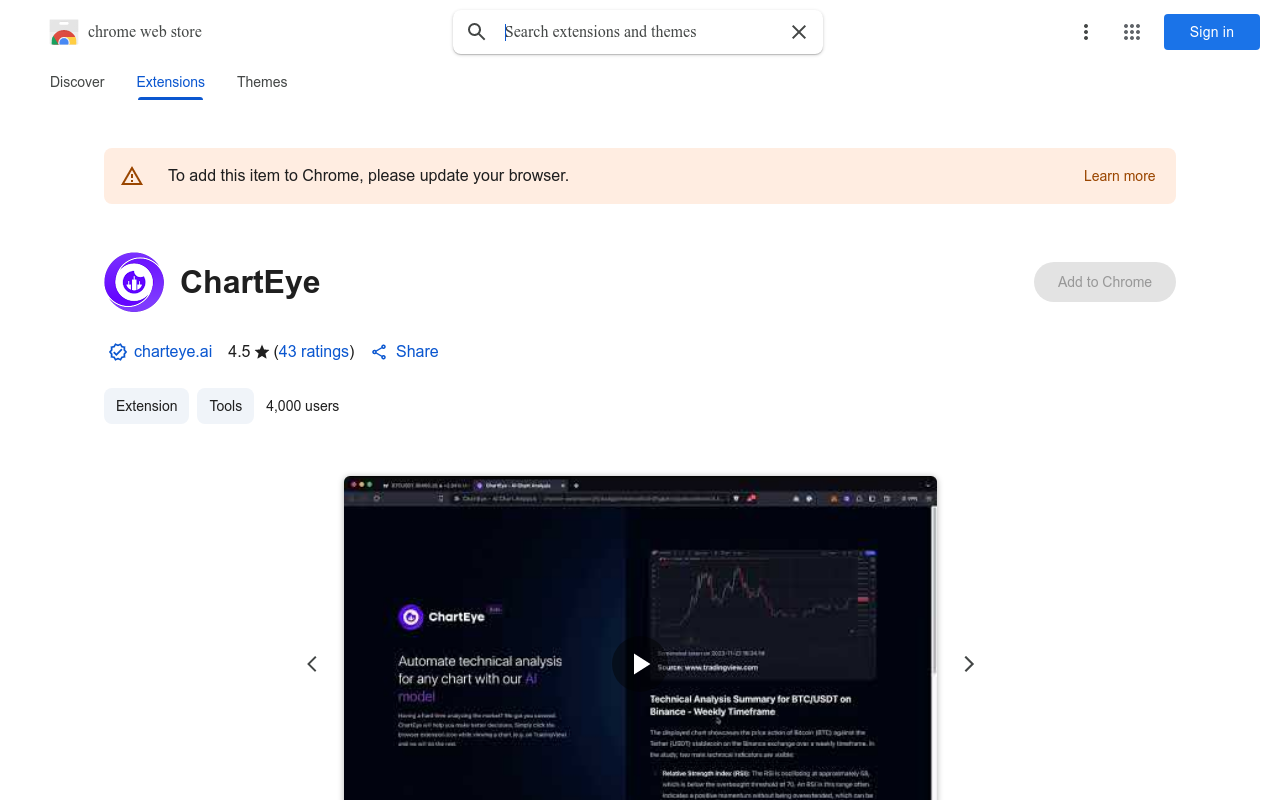 ChartEye - AI Chart Analysis