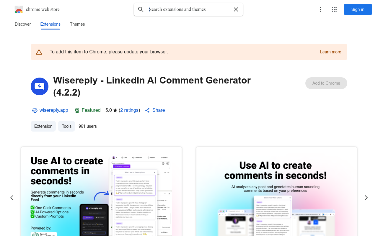 WiseReply - LinkedIn Comment Prompt Assistant
