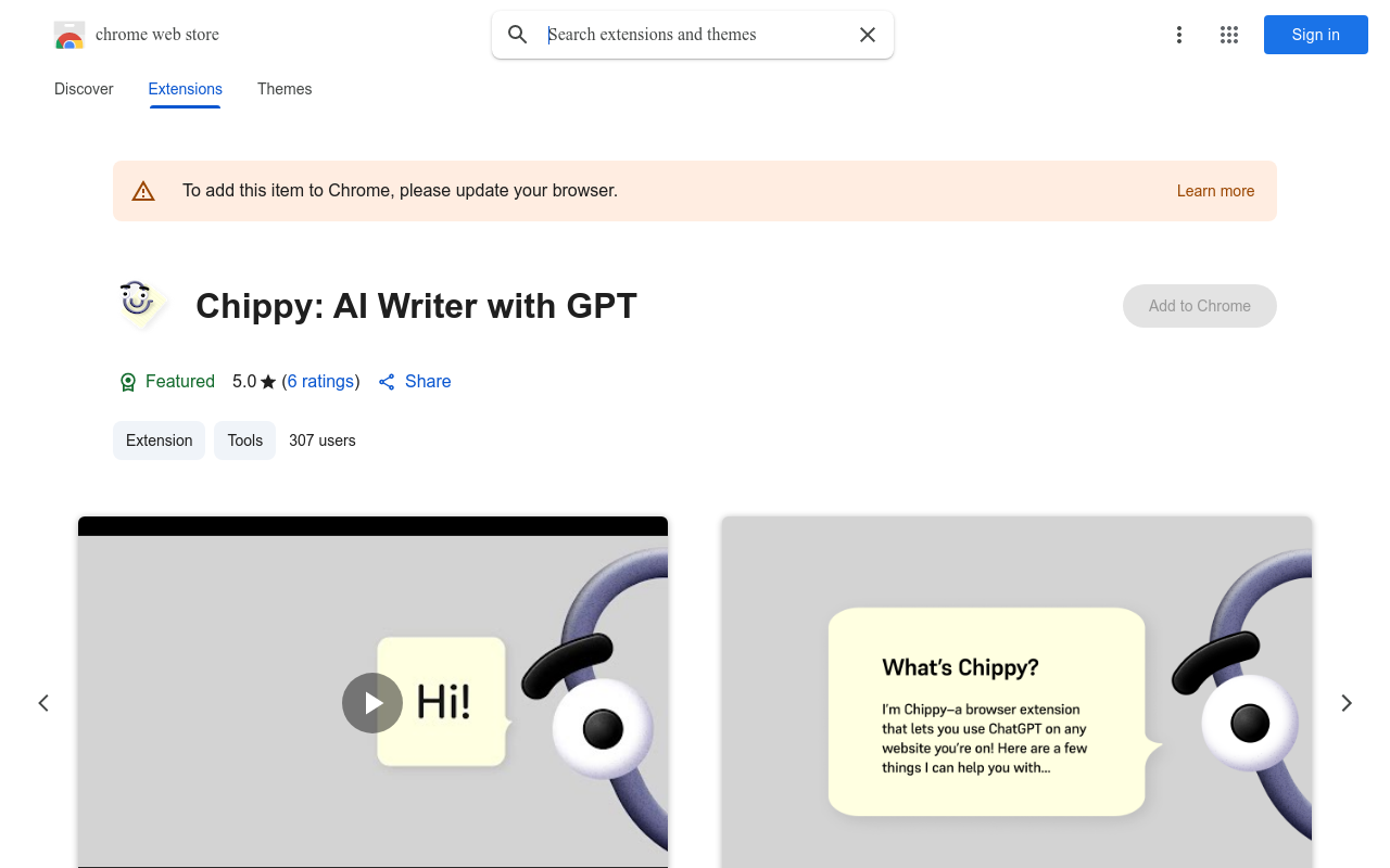 Chippy: AI Writer with GPT