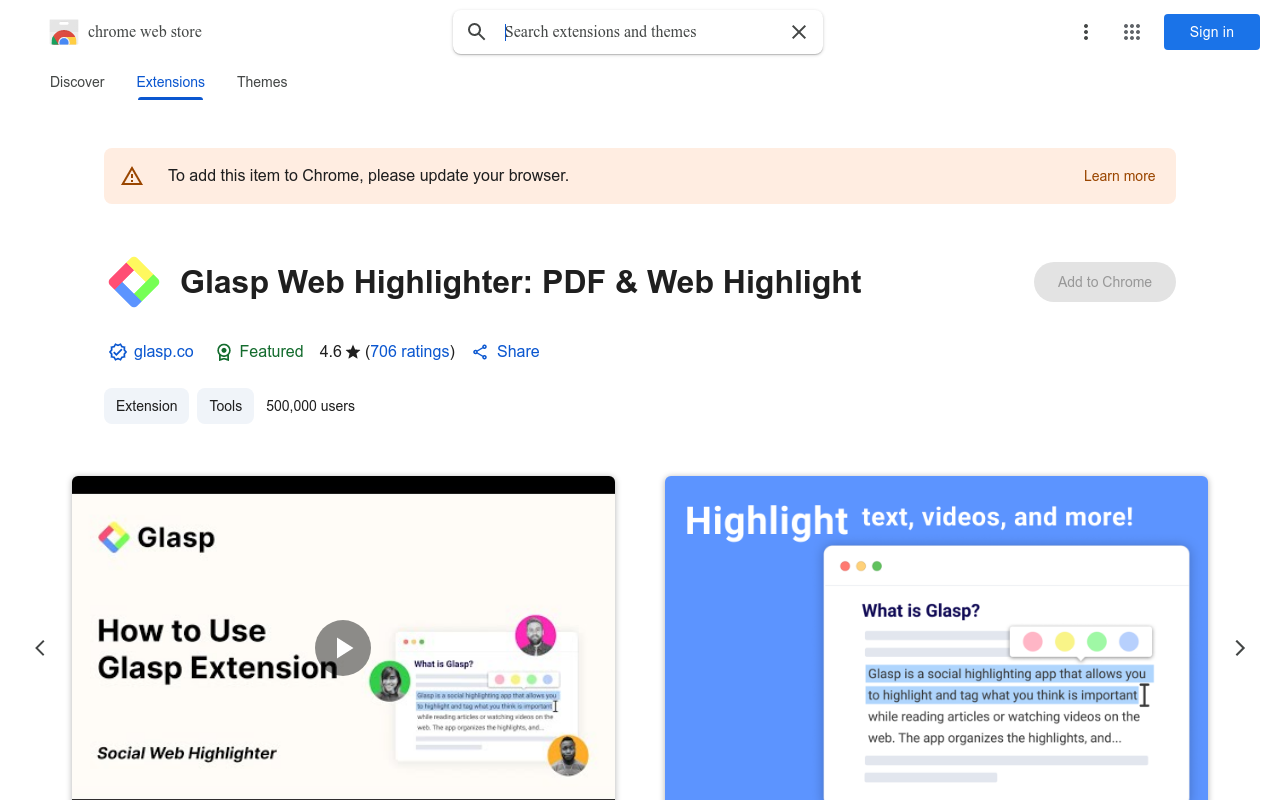 Glasp Web Highlighter - PDF & Web Highlights