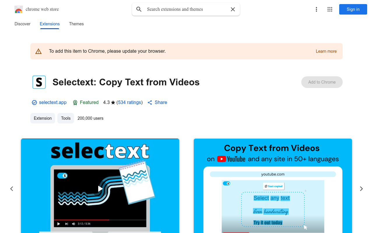 Selectext: Copy Text from Videos