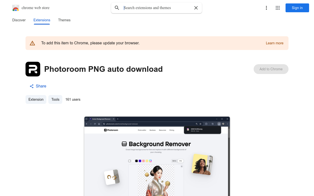 Photoroom PNG auto download