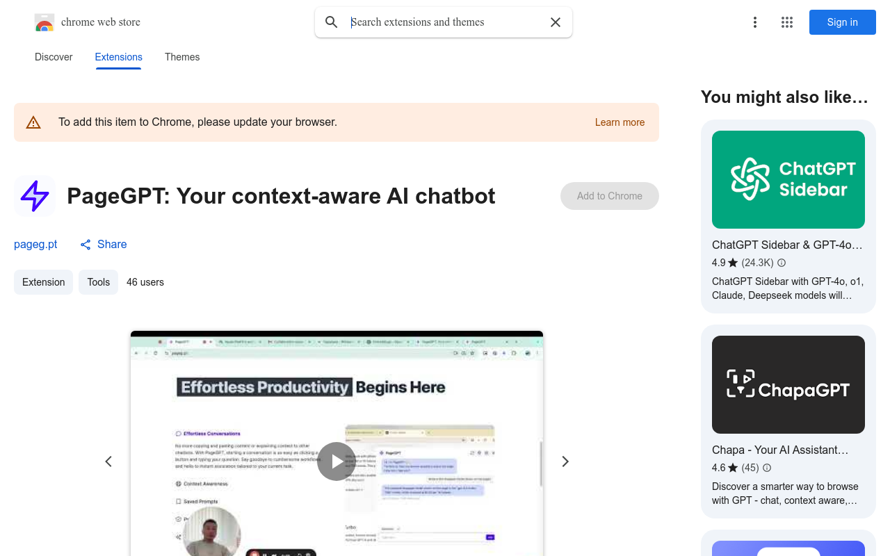 PageGPT: Your context-aware AI chatbot