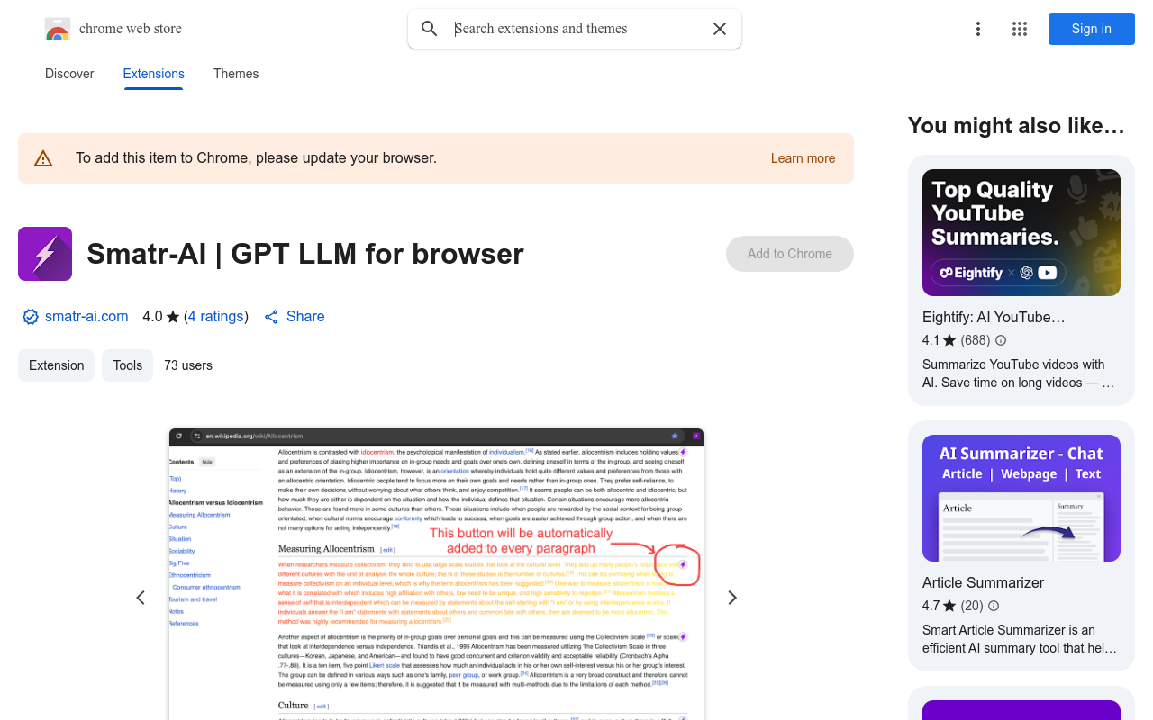Smatr-AI | GPT LLM for browser