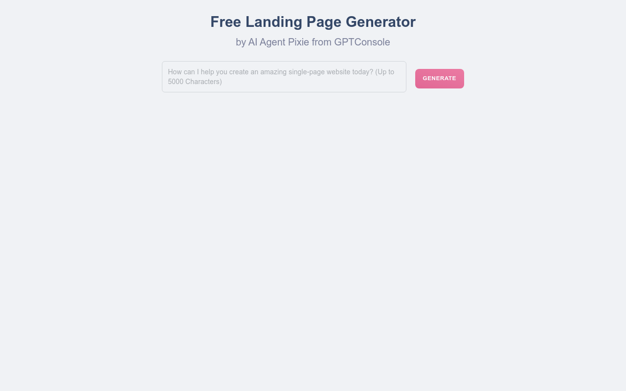Free Landing Page Generator