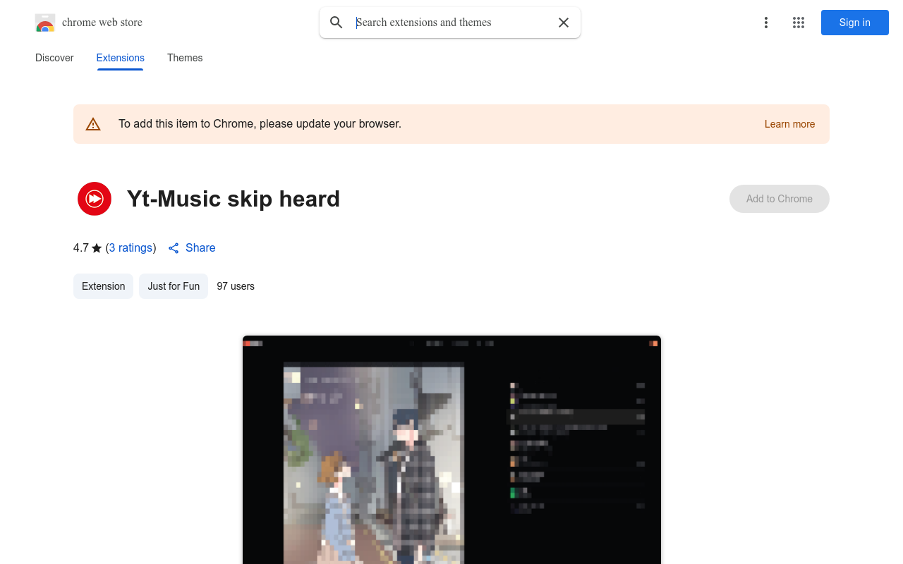 Yt-Music skip heard