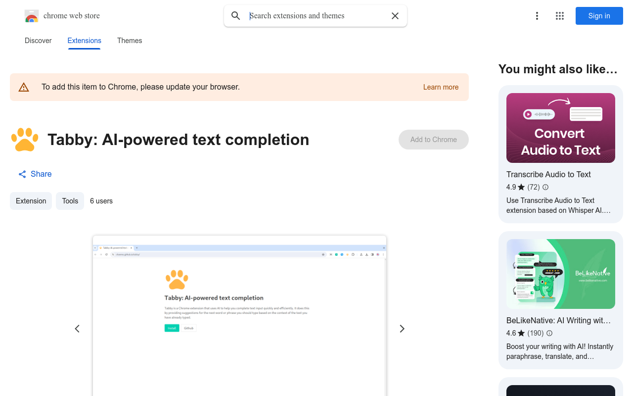 Tabby: AI-powered text completion