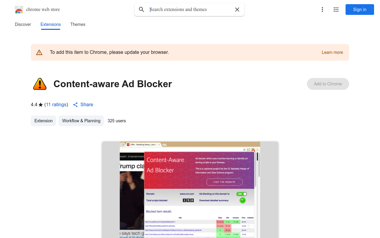 Content-aware Ad Blocker