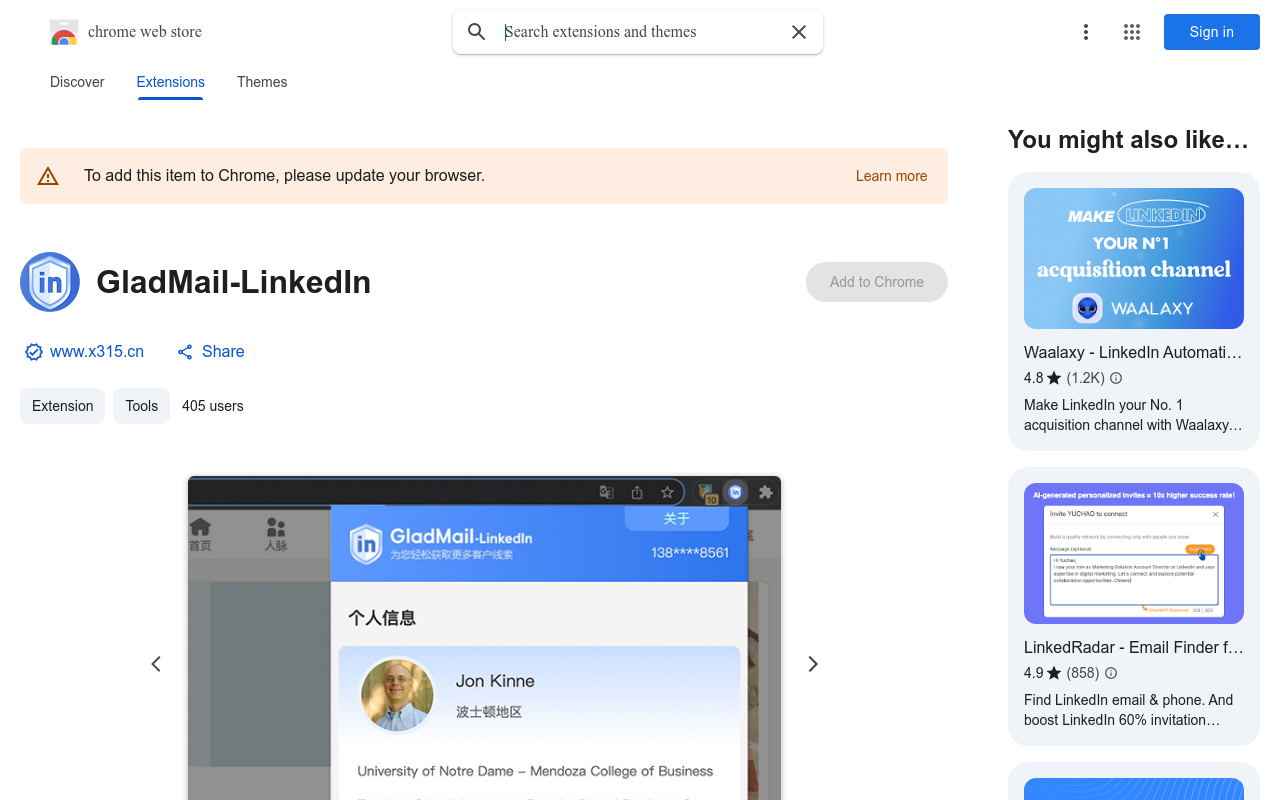 GladMail-LinkedIn