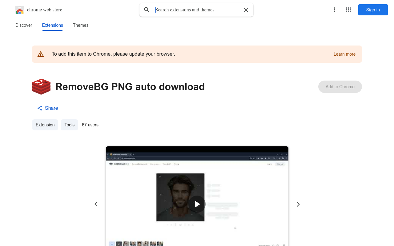 RemoveBG PNG auto download