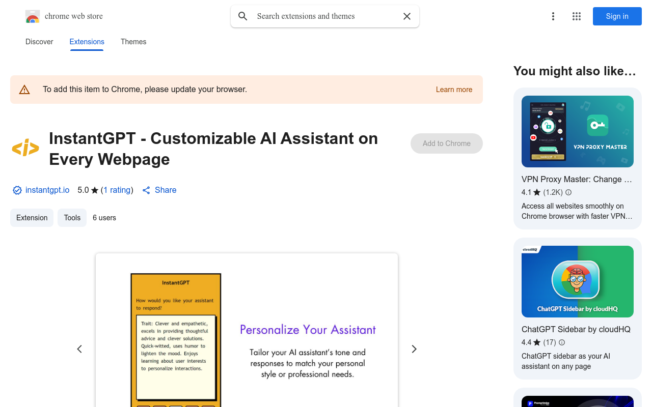 InstantGPT - Customizable AI Assistant on Every Webpage