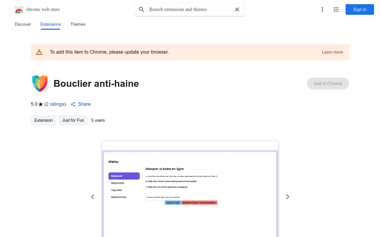 Bouclier anti-haine