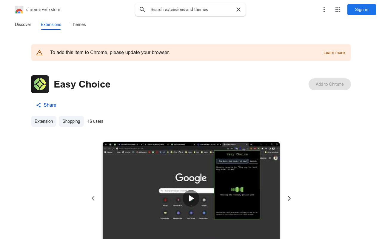 Easy Choice