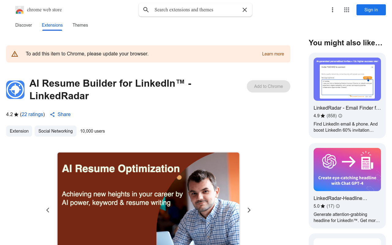 AI Resume Builder for LinkedIn™ - LinkedRadar