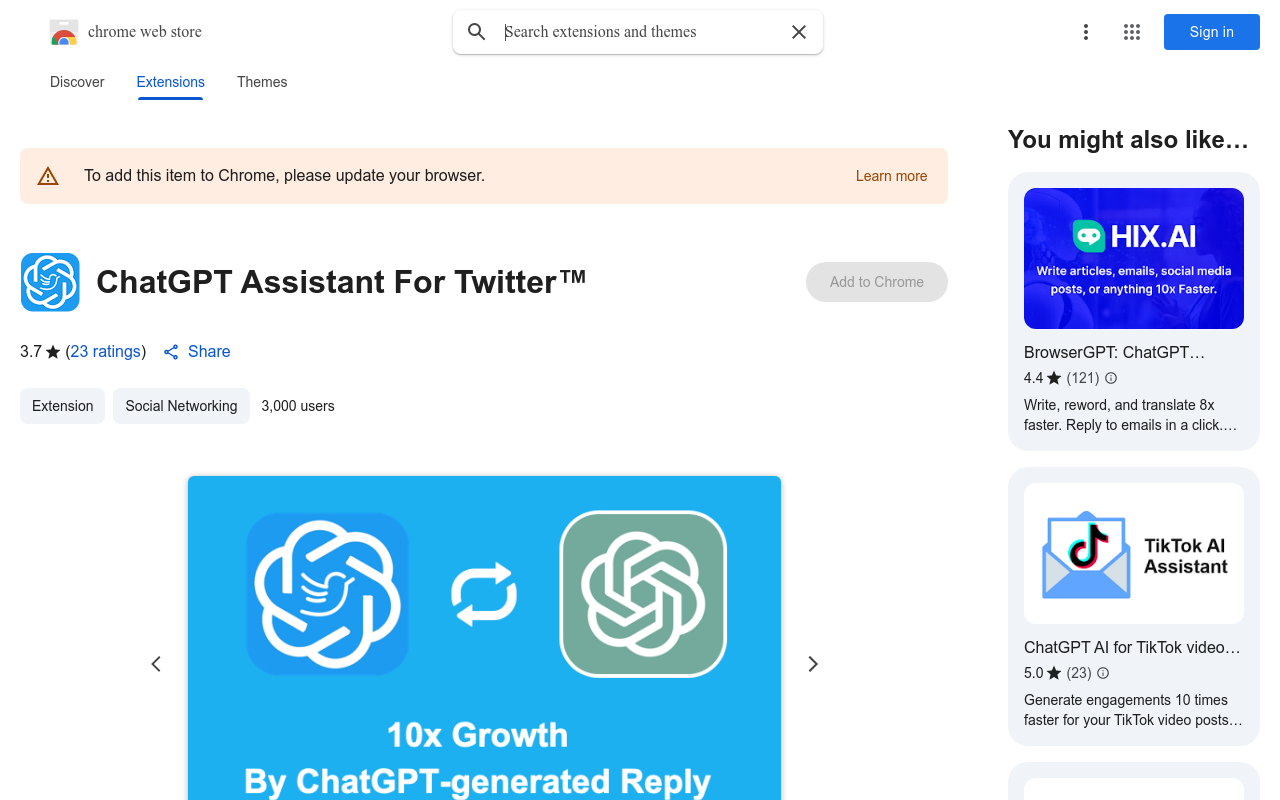 ChatGPT Assistant For Twitter™