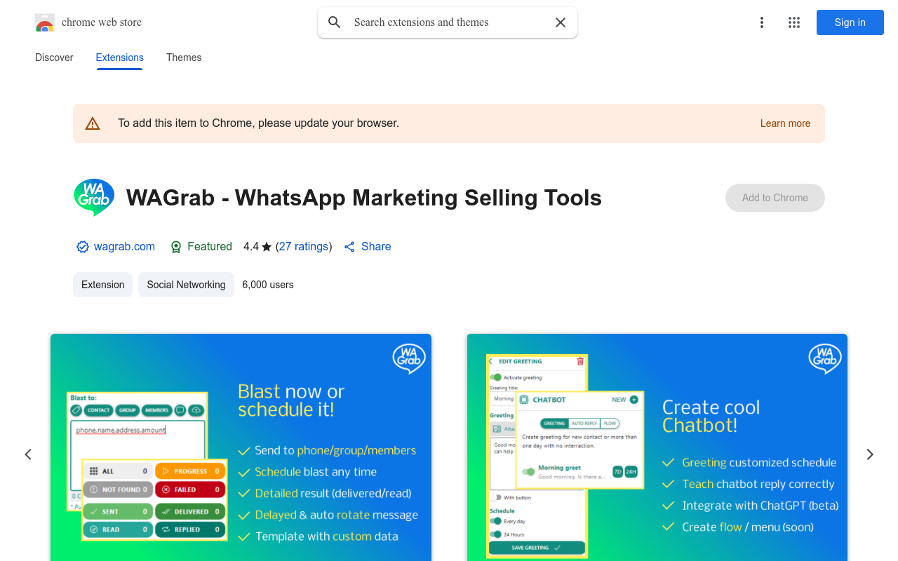 WAGrab - WhatsApp Marketing Selling Tools