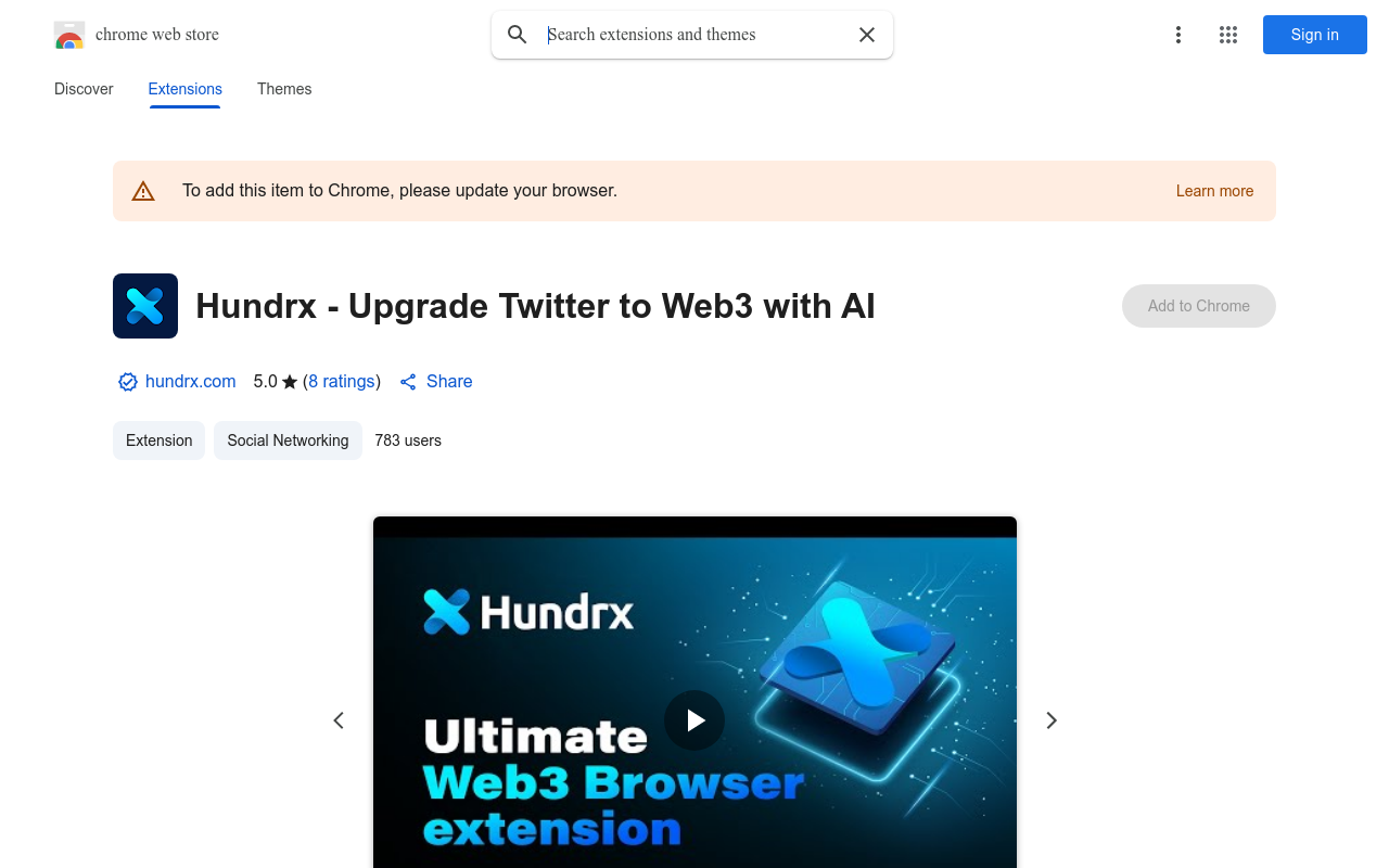 Hundrx - Upgrade Twitter to Web3 with AI