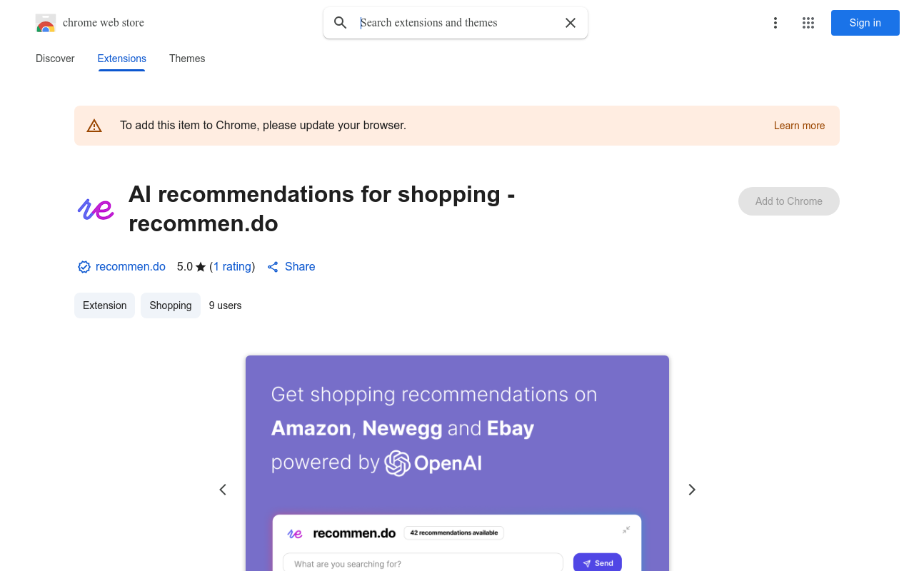 AI recommendations for shopping - recommen.do