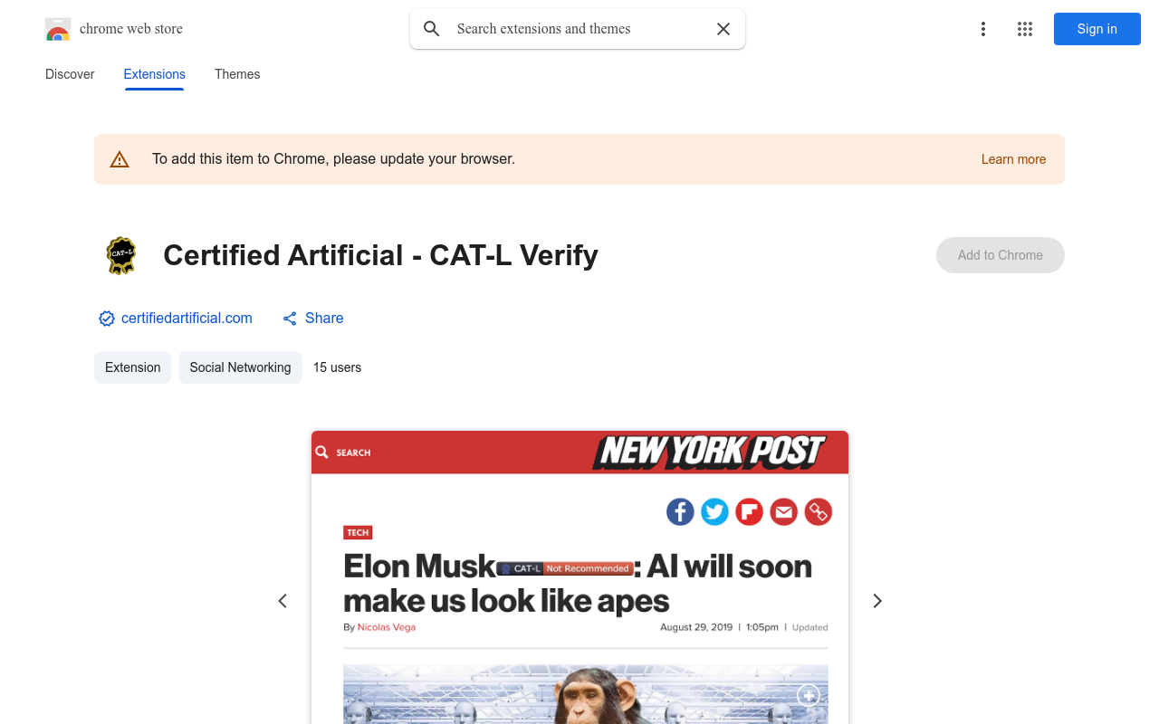 Certified Artificial - CAT-L Verify