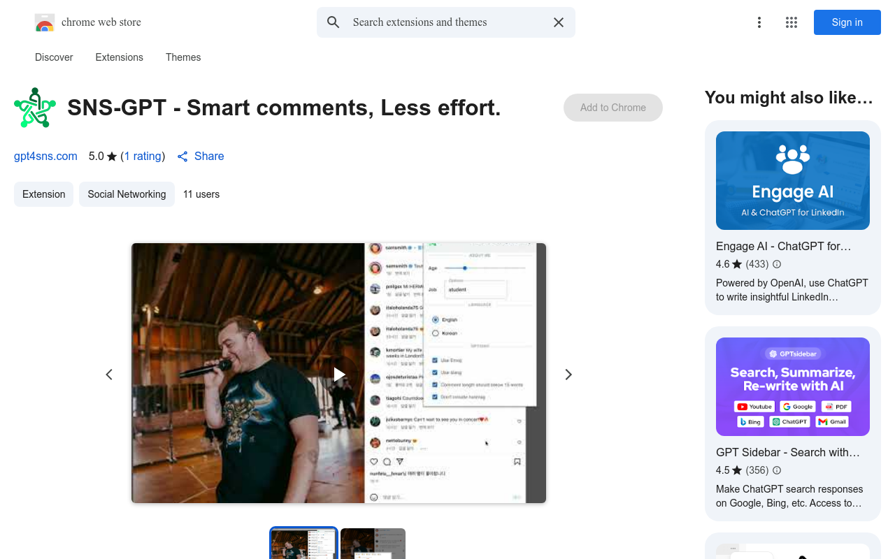 SNS-GPT - Smart comments, Less effort.