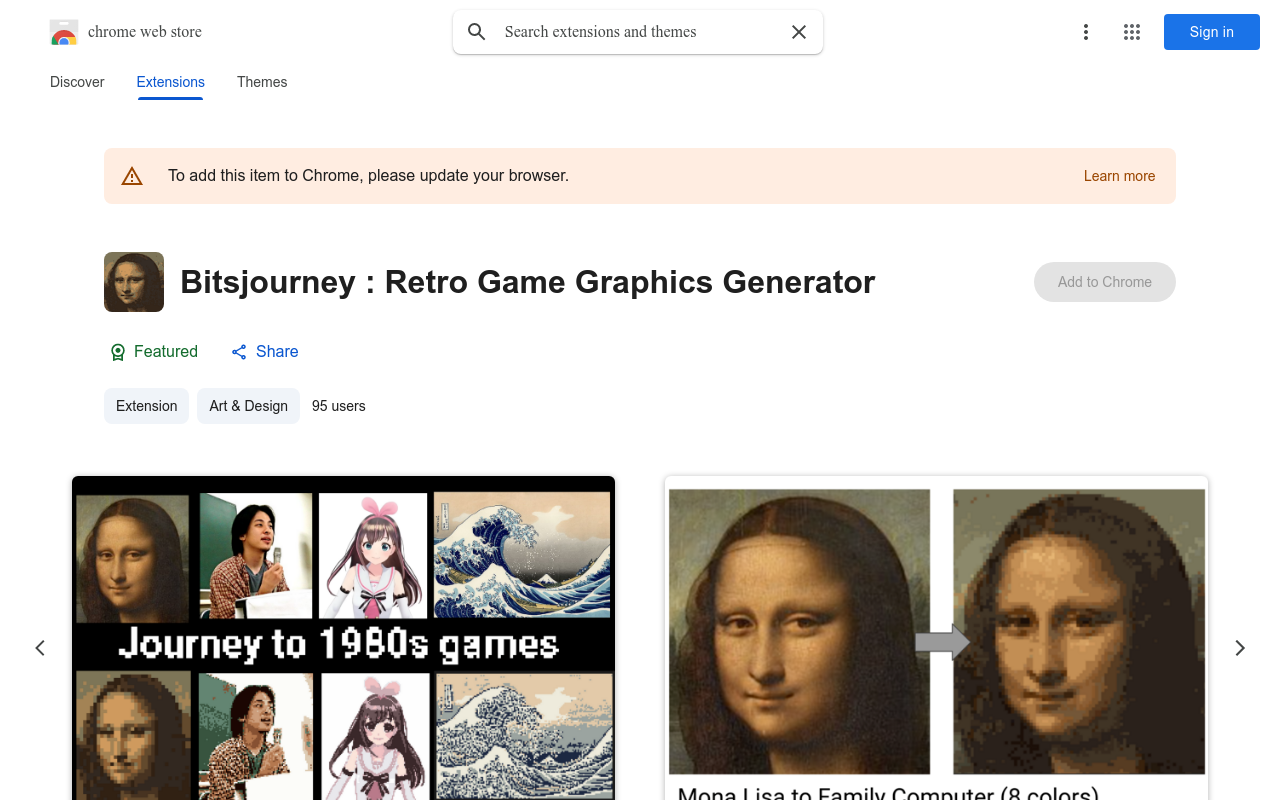 Bitsjourney : Retro Game Graphics Generator