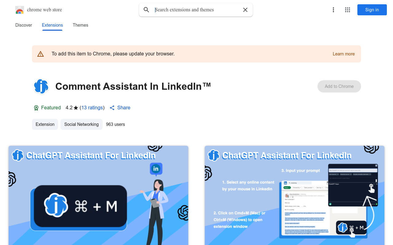 Comment Assistant In LinkedIn™