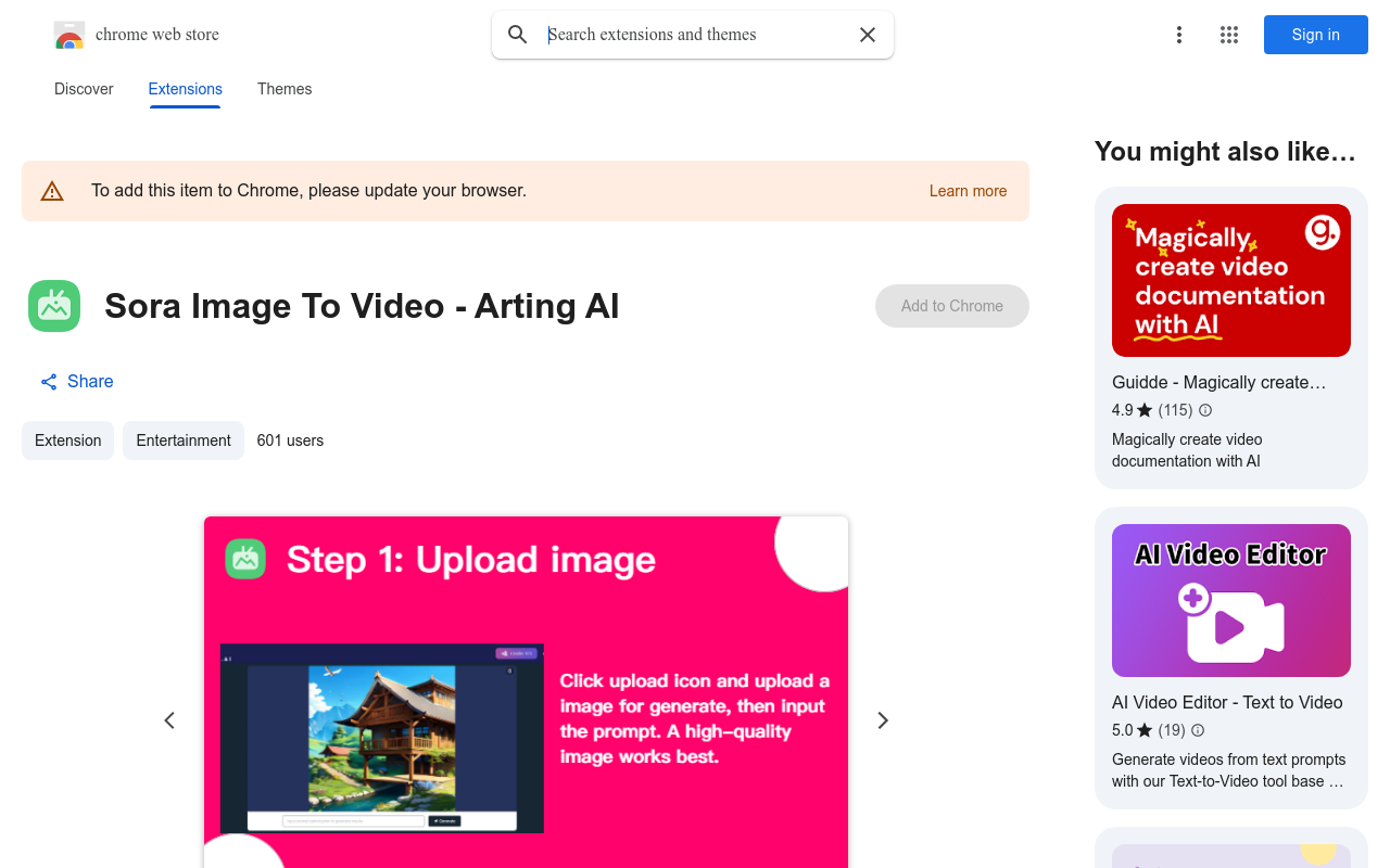 Sora Image To Video - Arting AI
