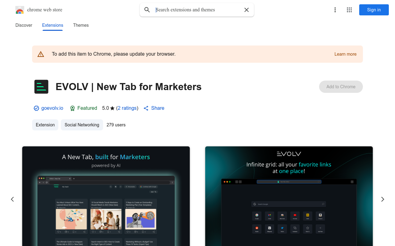 EVOLV | New Tab for Marketers