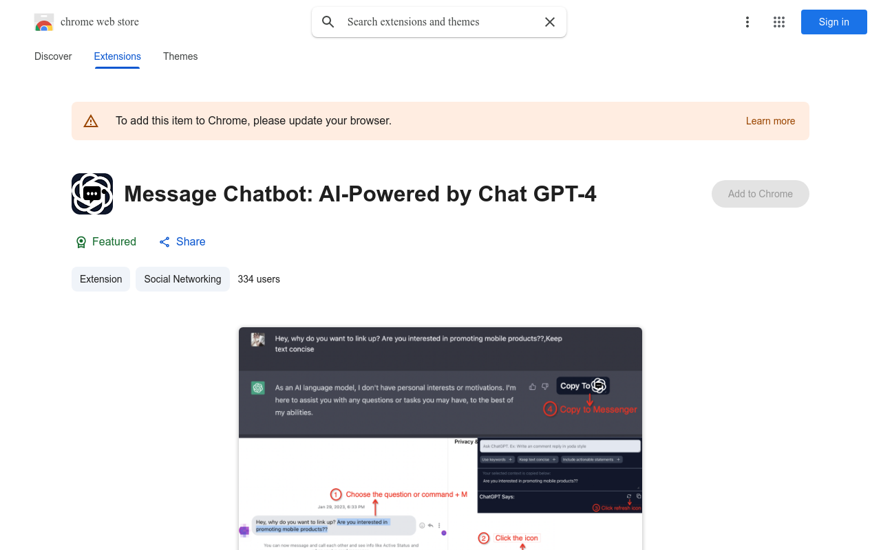 Message Chatbot: AI-Powered by Chat GPT-4