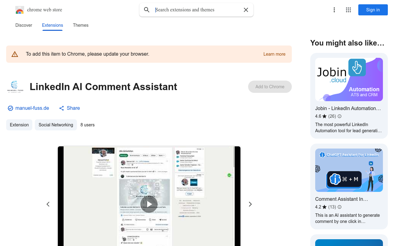 LinkedIn AI Comment Assistant