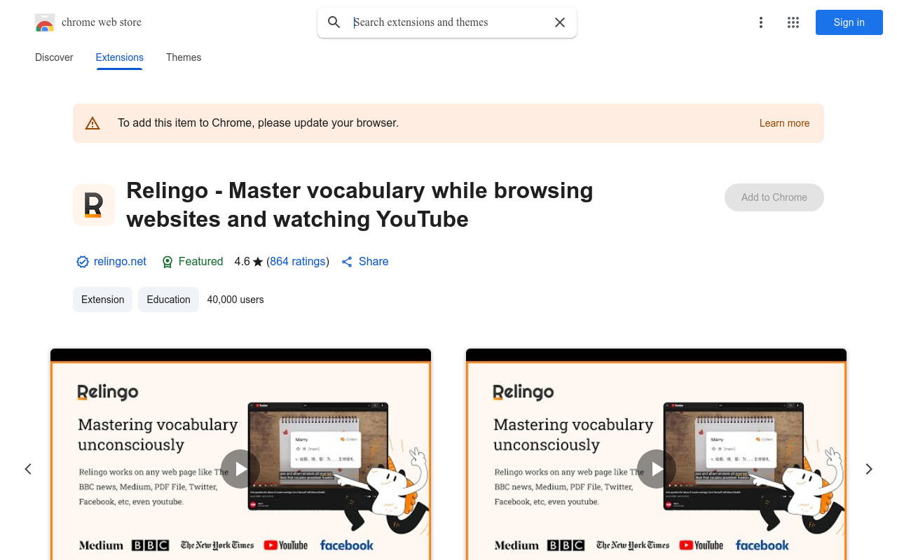 Relingo - Master Words | Bilingual Subtitles | Immersive Translate | Free