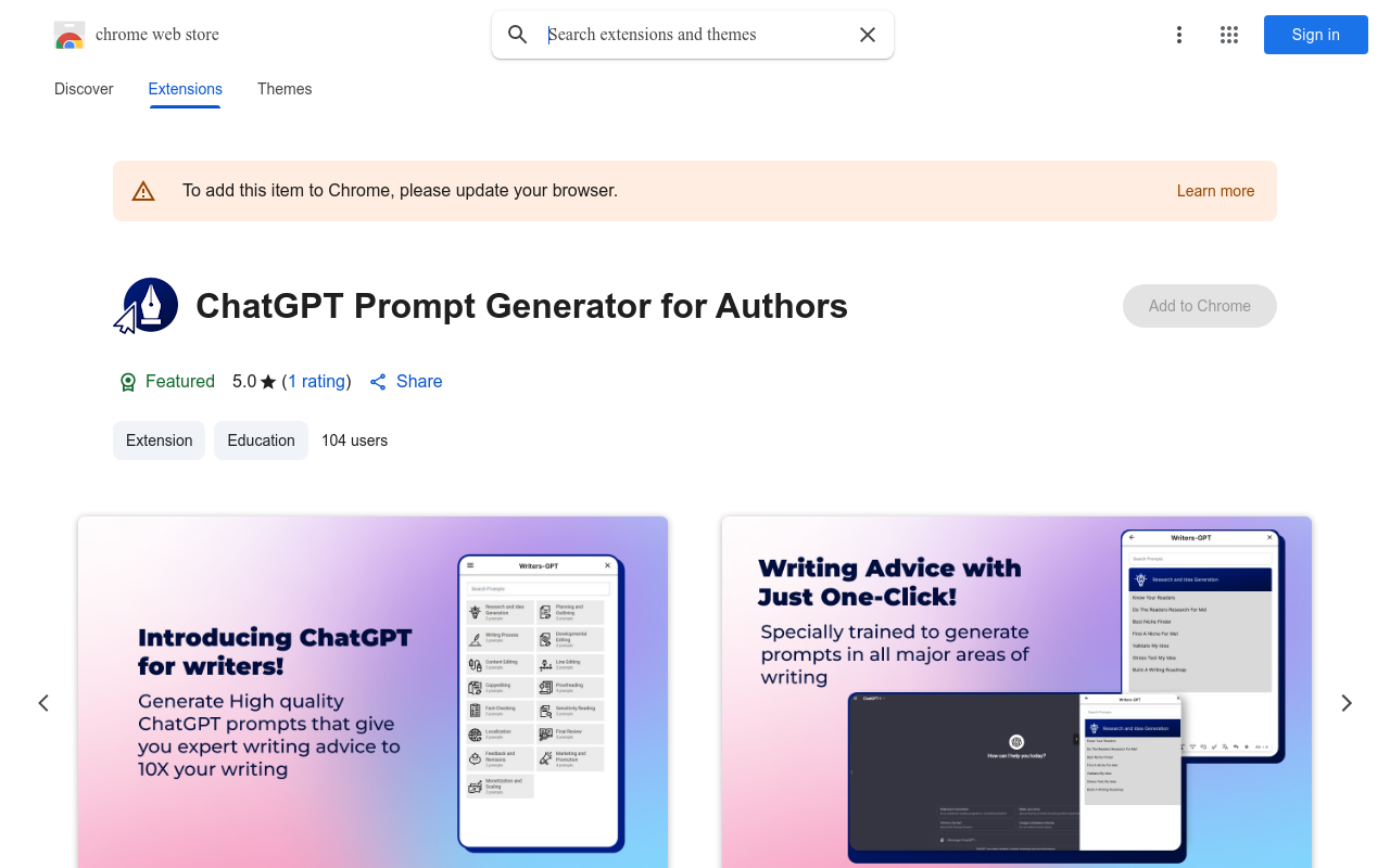 ChatGPT Prompt Generator for Authors
