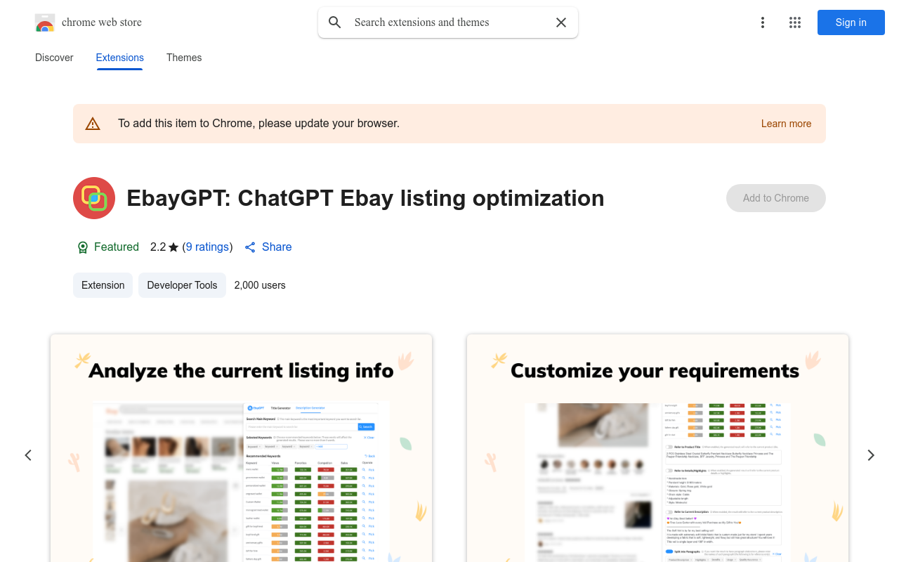 EbayGPT: ChatGPT Ebay listing optimization