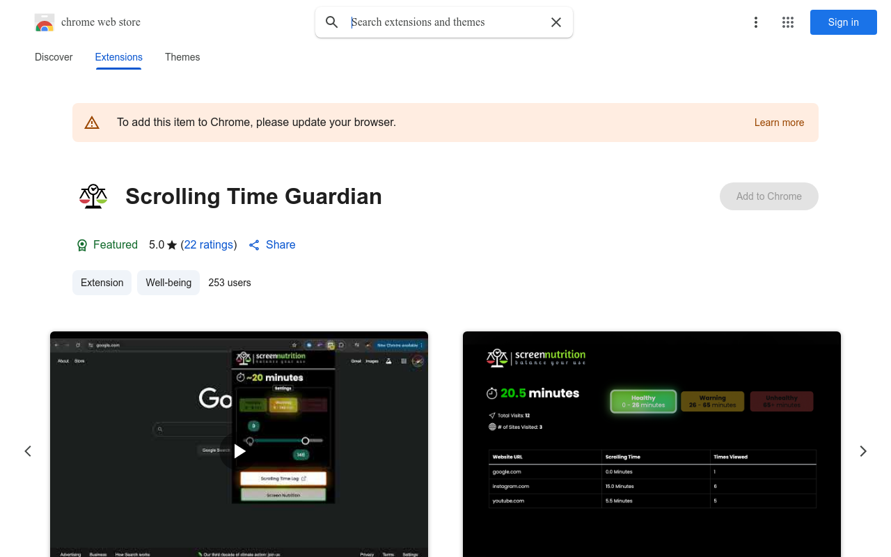 Scrolling Time Guardian