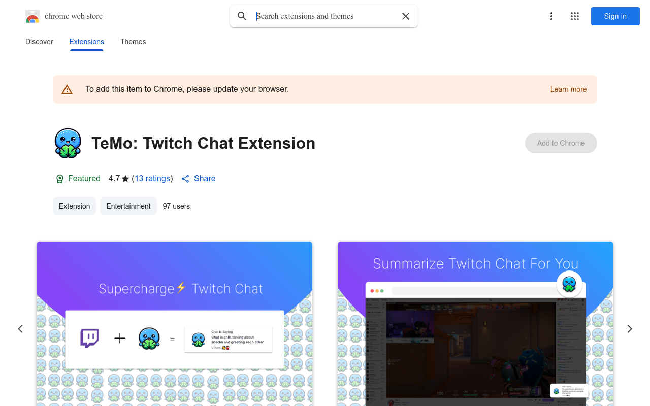 TeMo: Twitch Chat Extension