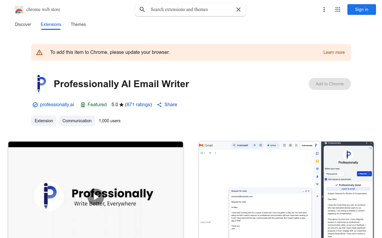 Professionally AI Email Writer