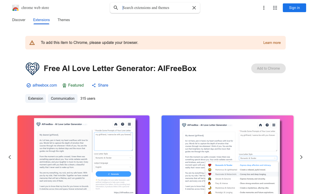 Free AI Love Letter Generator - AIFreebox