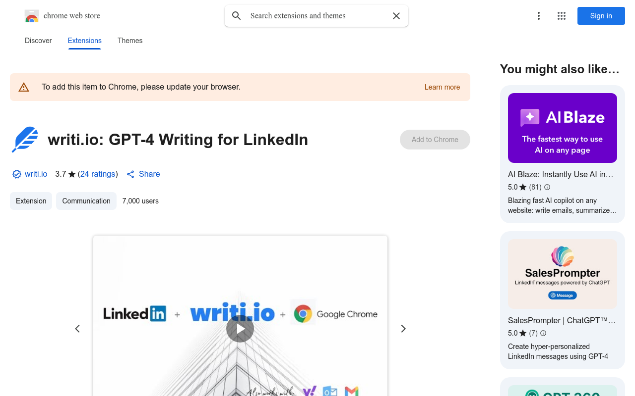 writi.io: GPT-4 Writing for LinkedIn