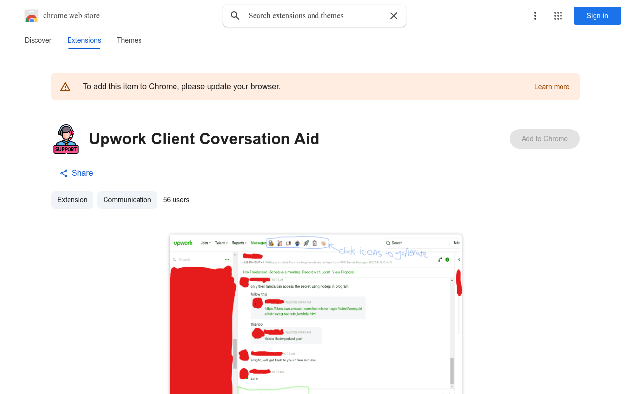 Upwork Client Coversation Aid