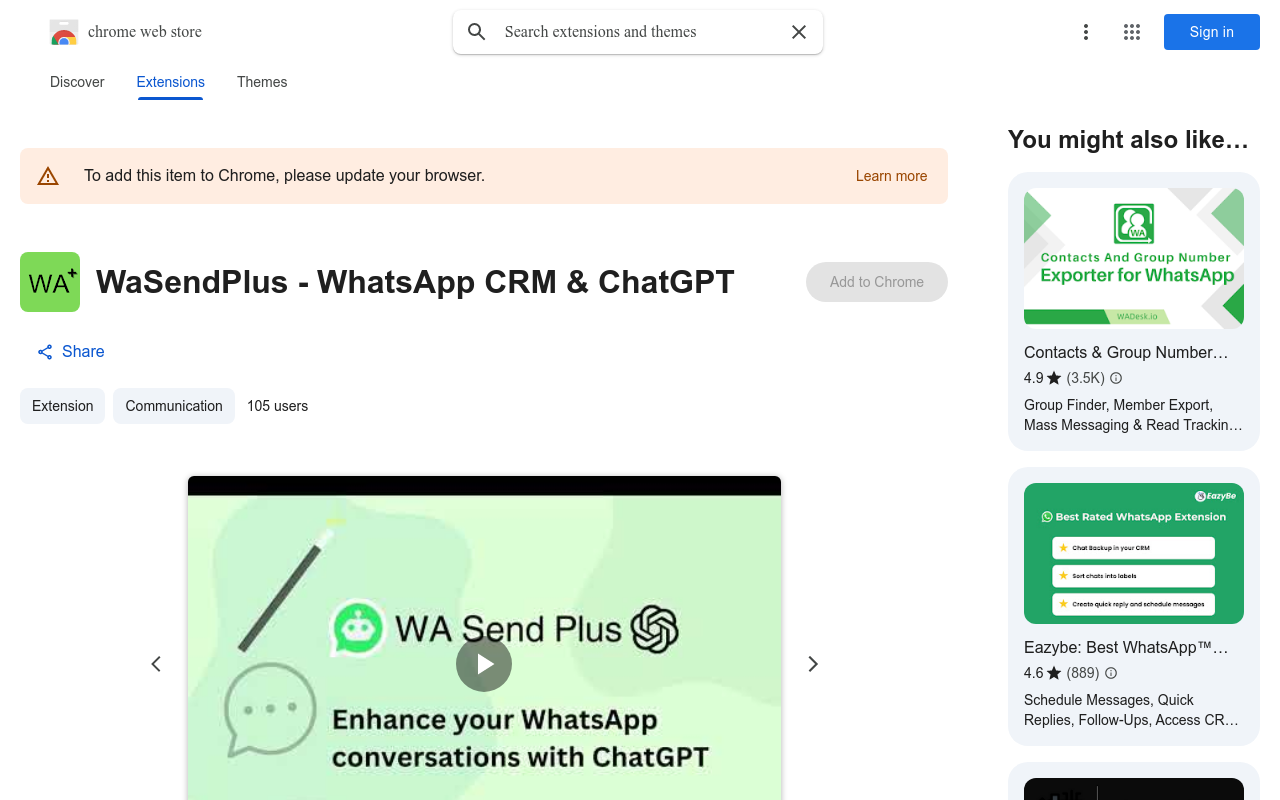 WaSendPlus - WhatsApp CRM & ChatGPT