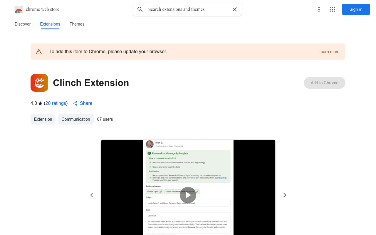 Clinch Extension