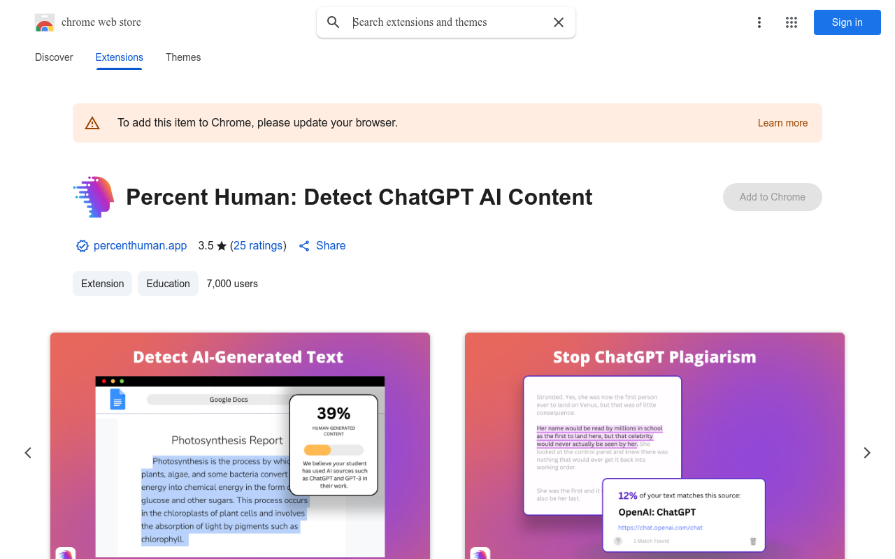 Percent Human: Detect ChatGPT AI Content