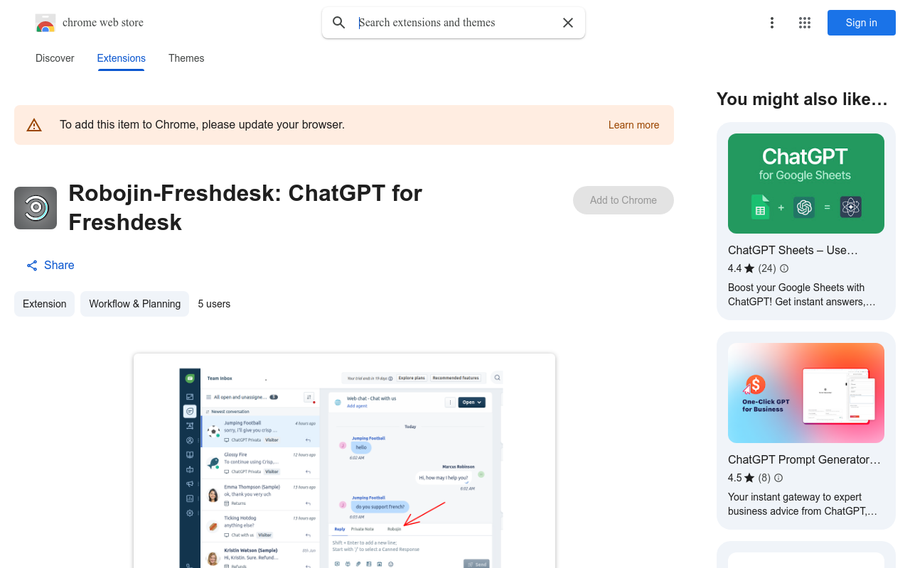 Robojin-Freshdesk: ChatGPT for Freshdesk