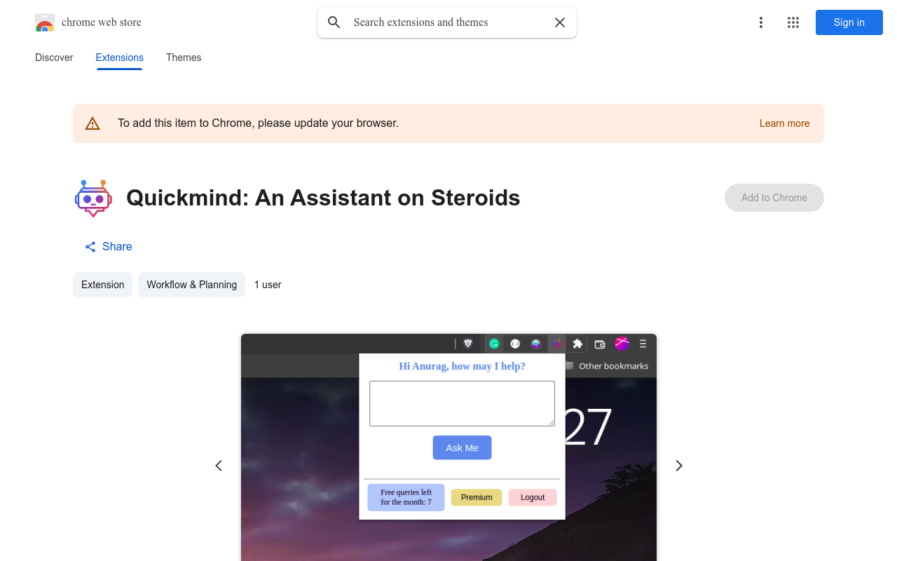 Quickmind: An Assistant on Steroids