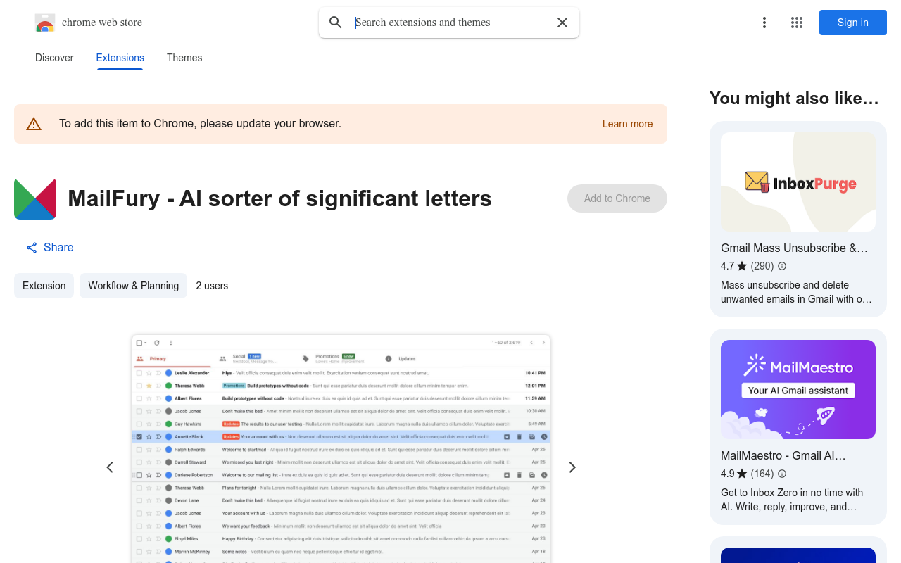 MailFury - AI sorter of significant letters