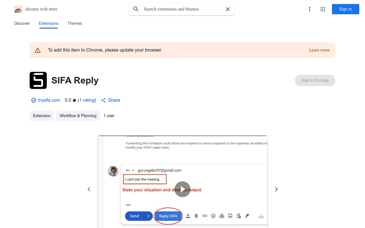SIFA Reply