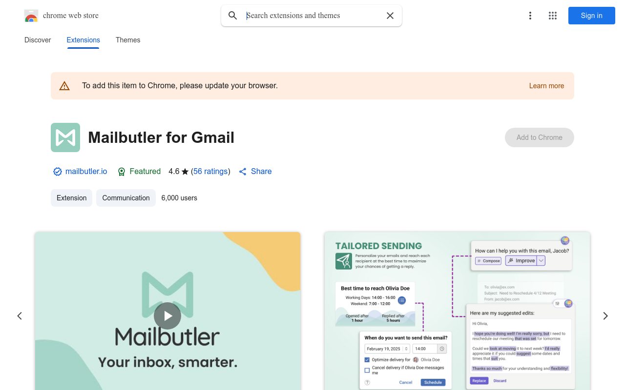 Mailbutler for Gmail