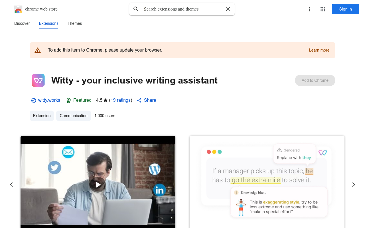 Witty - your inclusive writing assistant